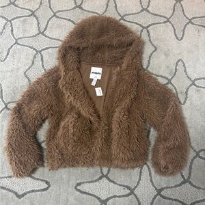 RSQ Brown Fuzzy Kids Puffer Jacket